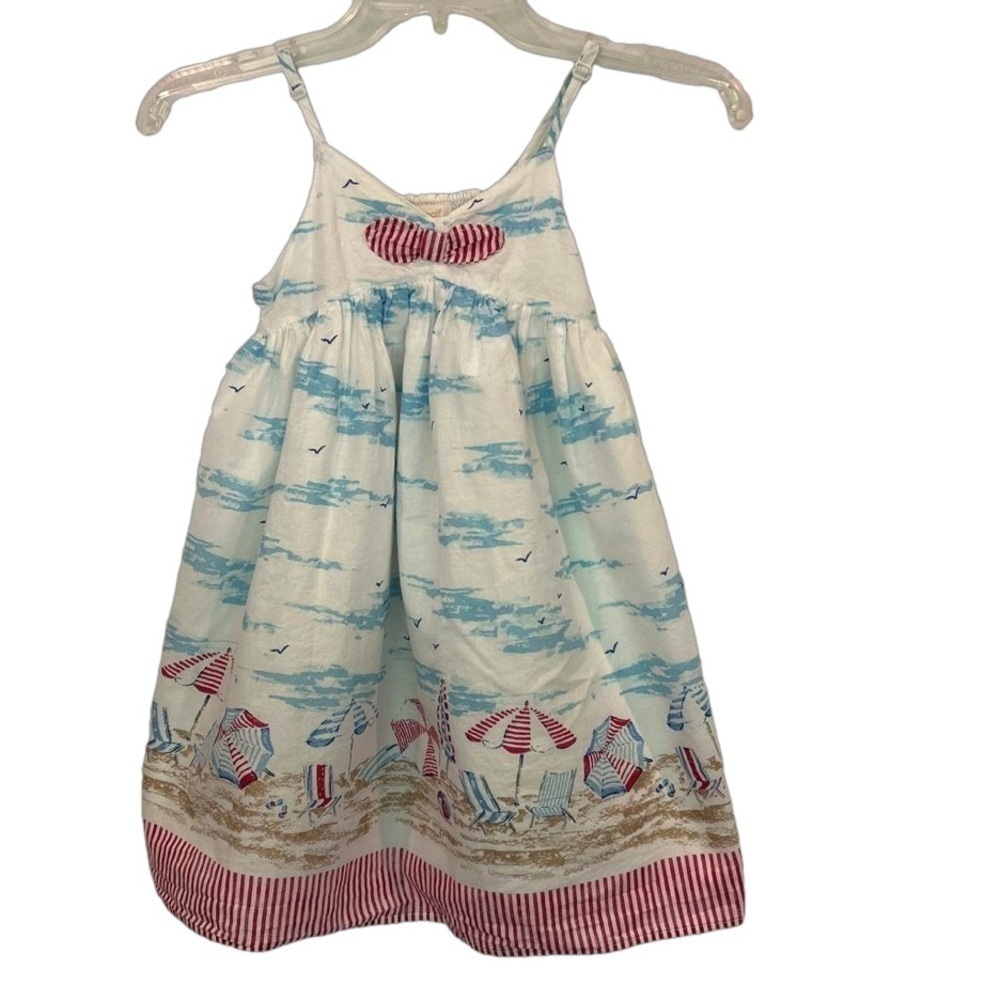 Savannah Precious Cotton Beach Scene Sun Dress